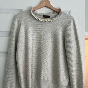 JCREW scalloped neck sweater